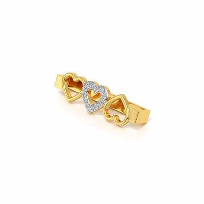 Group Hearts Silver Watch Band - Yellow Gold - Image 3