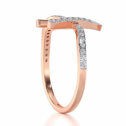 H Affair Silver Ring - Rose Gold - Image 3