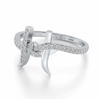 H Affair Silver Ring - White Gold - Image 2