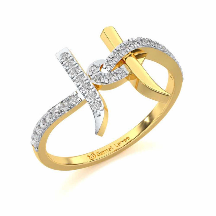 H Affair Silver Ring - Yellow Gold - Image 1