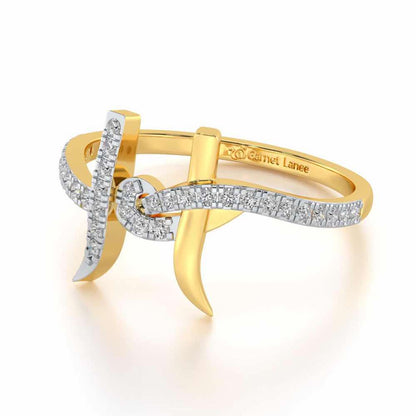 H Affair Silver Ring - Yellow Gold - Image 2