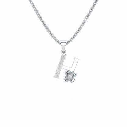 H-Glint Silver Pendant - White Gold - Image 1