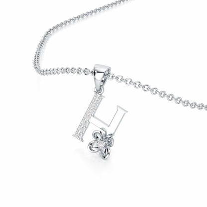 H-Glint Silver Pendant - White Gold - Image 2