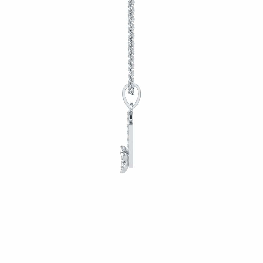 H-Glint Silver Pendant - White Gold - Image 3