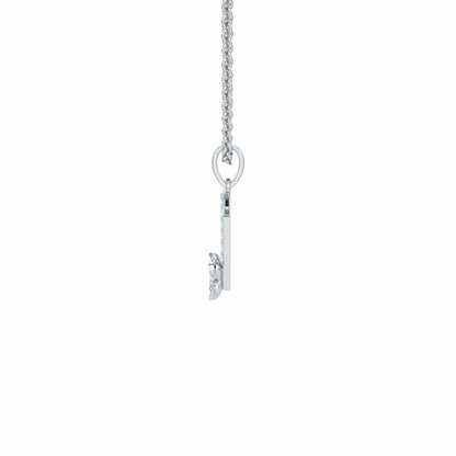 H-Glint Silver Pendant - White Gold - Image 3