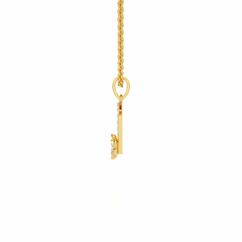 H-Glint Silver Pendant - Yellow Gold - Image 3