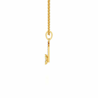 H-Glint Silver Pendant - Yellow Gold - Image 3