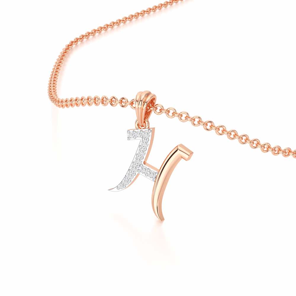 H-Luke Silver Pendant - Rose Gold - Image 2