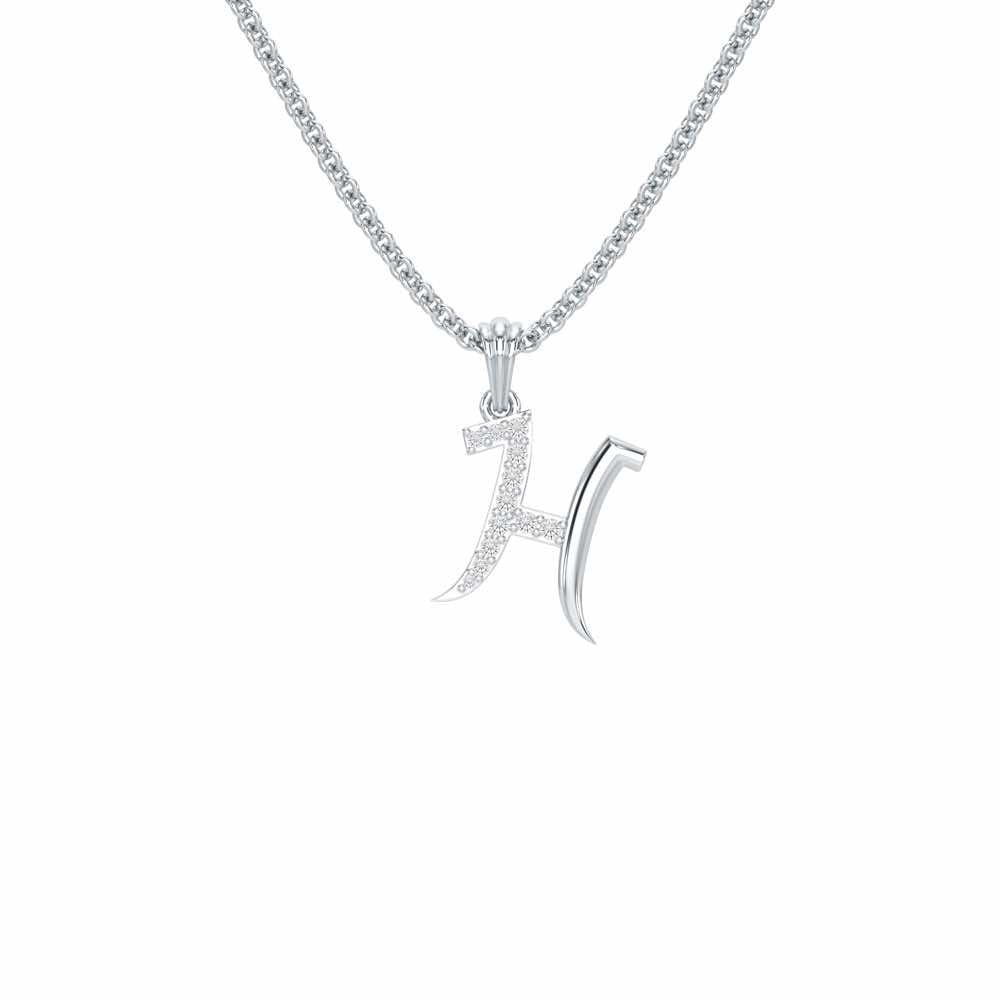 H-Luke Silver Pendant - White Gold - Image 1