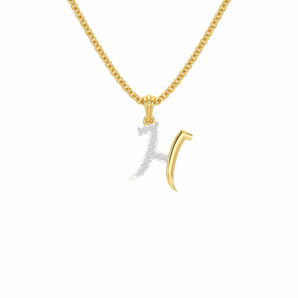 H-Luke Silver Pendant - Yellow Gold - Image 1
