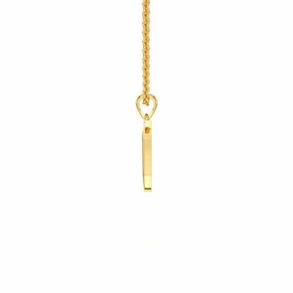 H-Luke Silver Pendant - Yellow Gold - Image 3