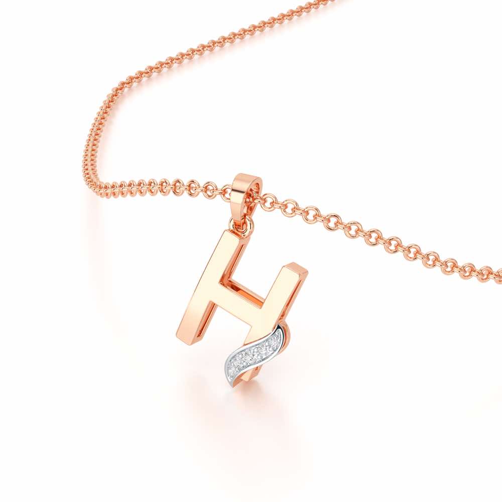 H-Spark Silver Pendant - Rose Gold - Image 2