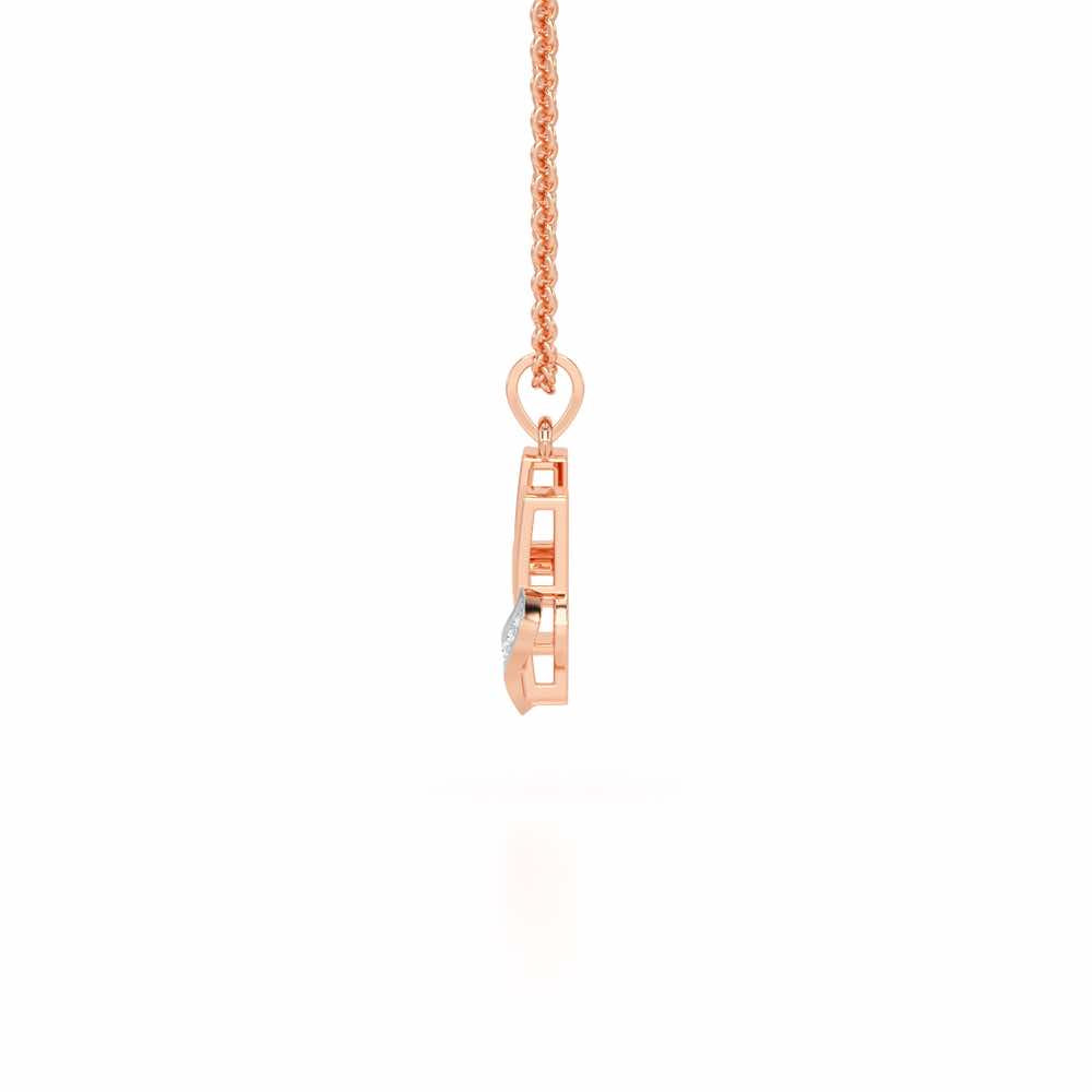 H-Spark Silver Pendant - Rose Gold - Image 3