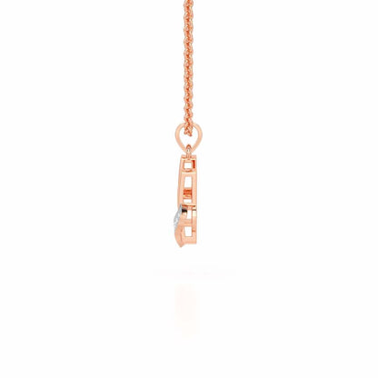 H-Spark Silver Pendant - Rose Gold - Image 3