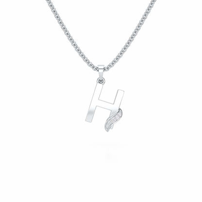 H-Spark Silver Pendant - White Gold - Image 1