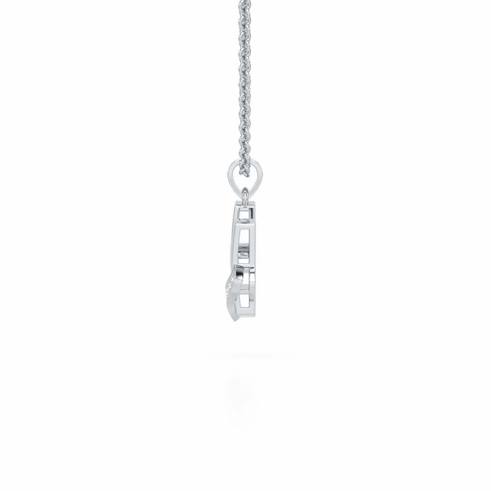 H-Spark Silver Pendant - White Gold - Image 3