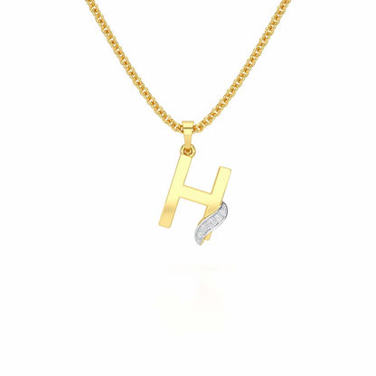 H-Spark Silver Pendant - Yellow Gold - Image 1