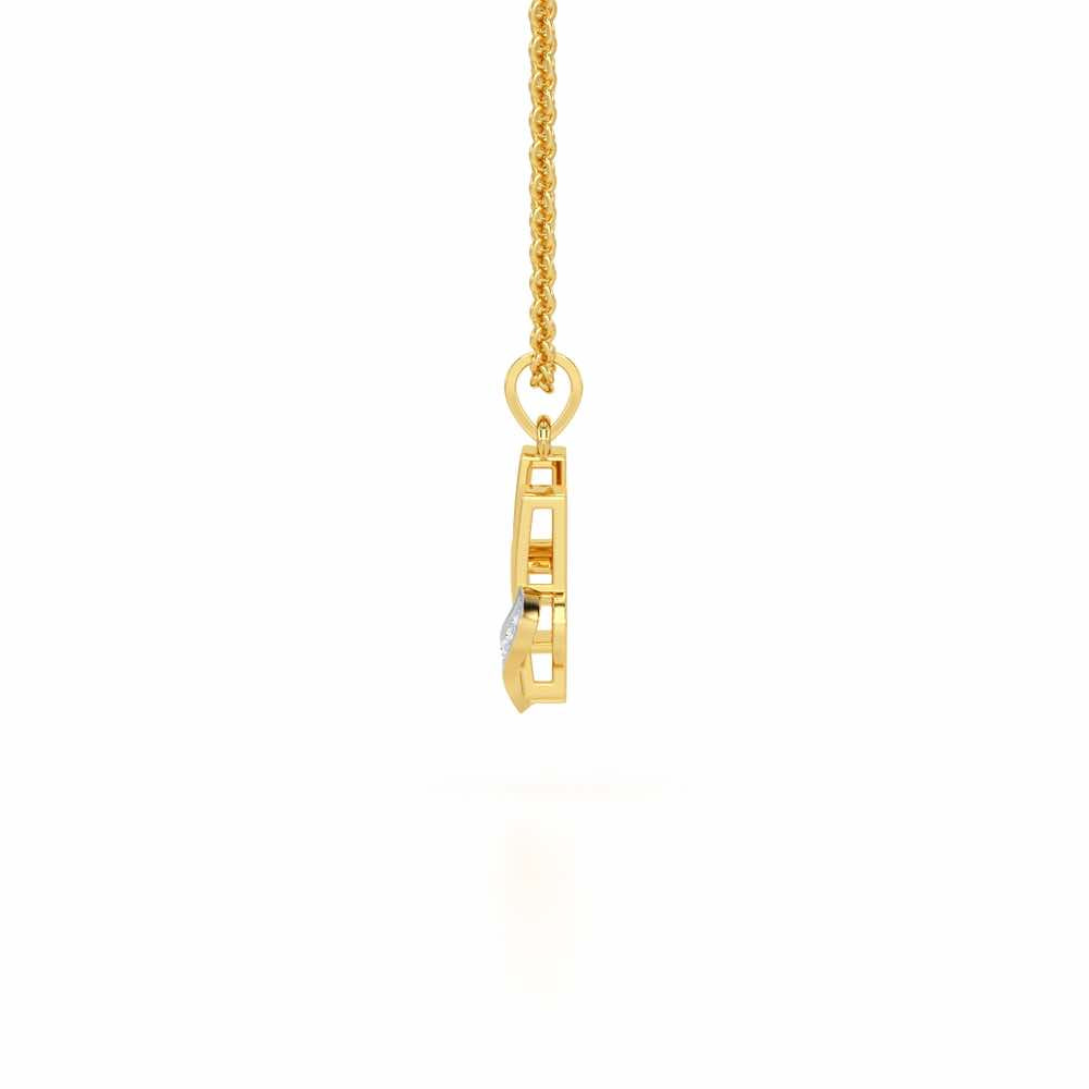 H-Spark Silver Pendant - Yellow Gold - Image 3
