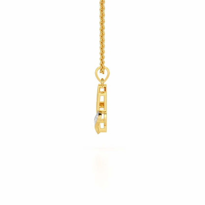 H-Spark Silver Pendant - Yellow Gold - Image 3