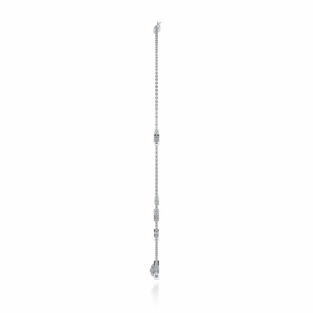 Hanging Star Silver Necklace - White Gold - Image 4