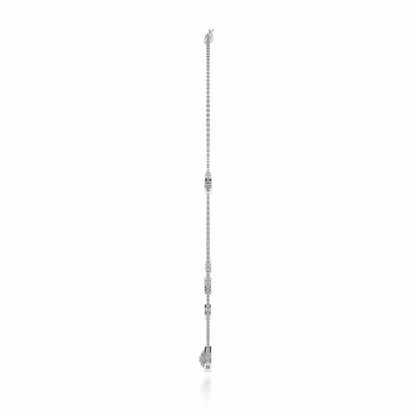 Hanging Star Silver Necklace - White Gold - Image 4