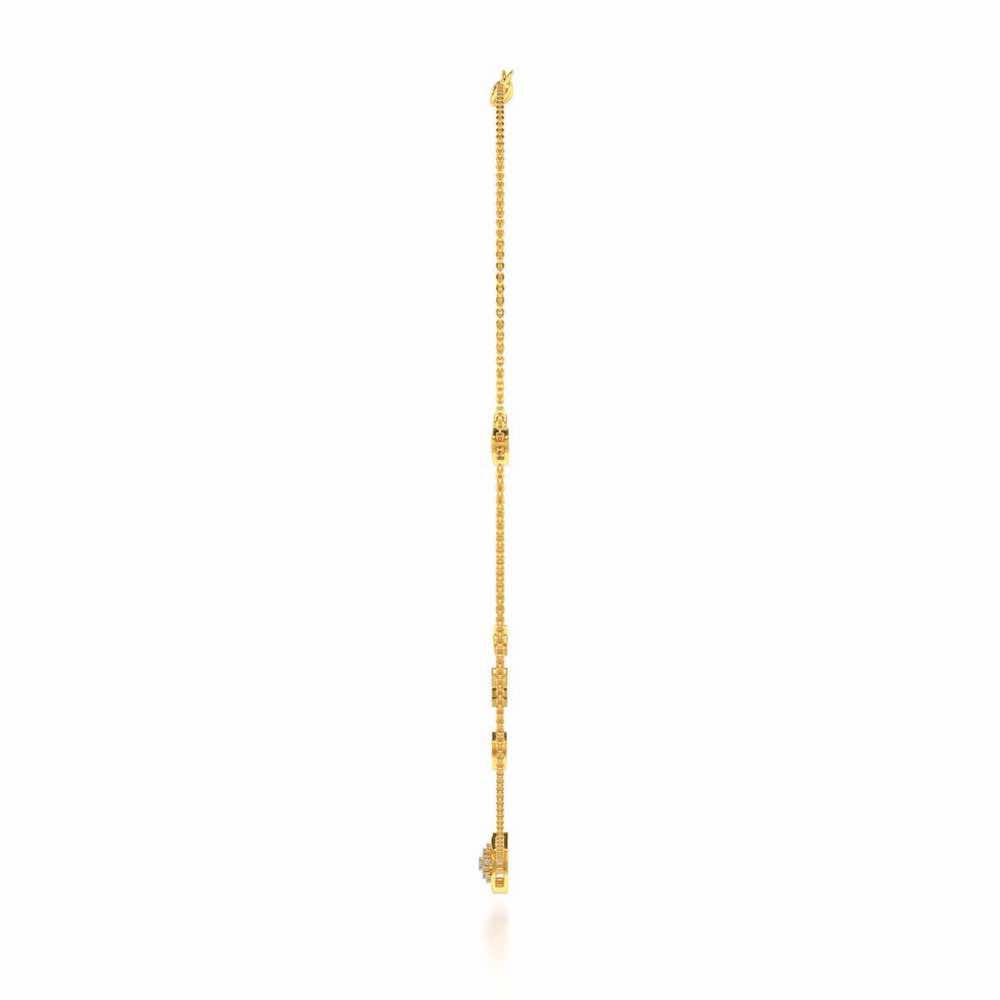 Hanging Star Silver Necklace - Yellow Gold - Image 4