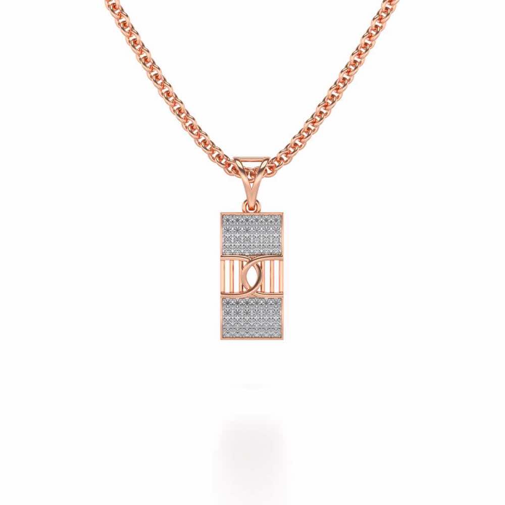 Hanka Silver Pendant - Rose Gold - Image 1