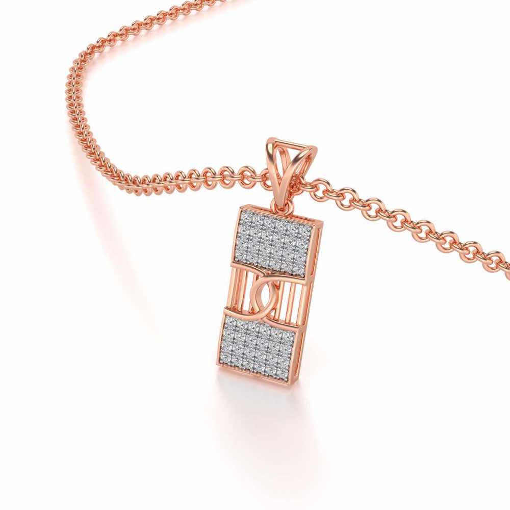 Hanka Silver Pendant - Rose Gold - Image 2