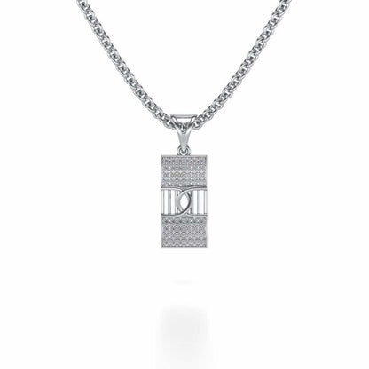 Hanka Silver Pendant - White Gold - Image 1