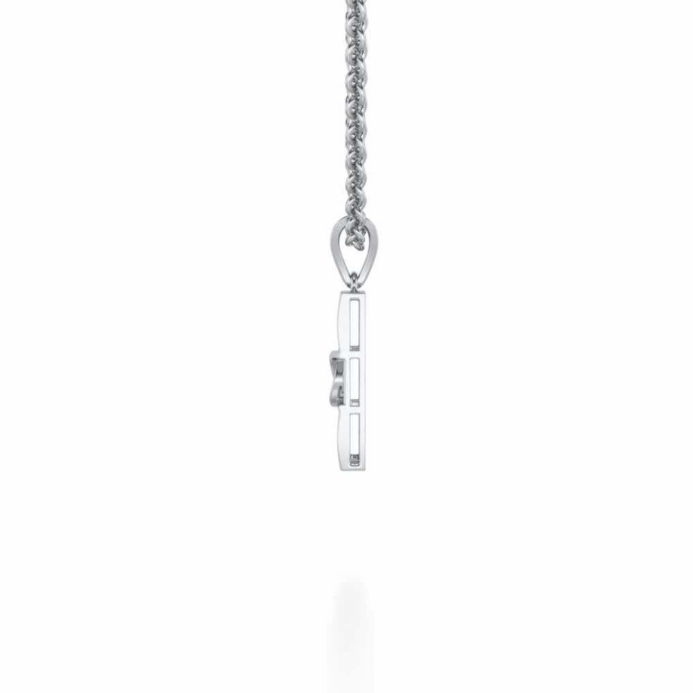 Hanka Silver Pendant - White Gold - Image 3