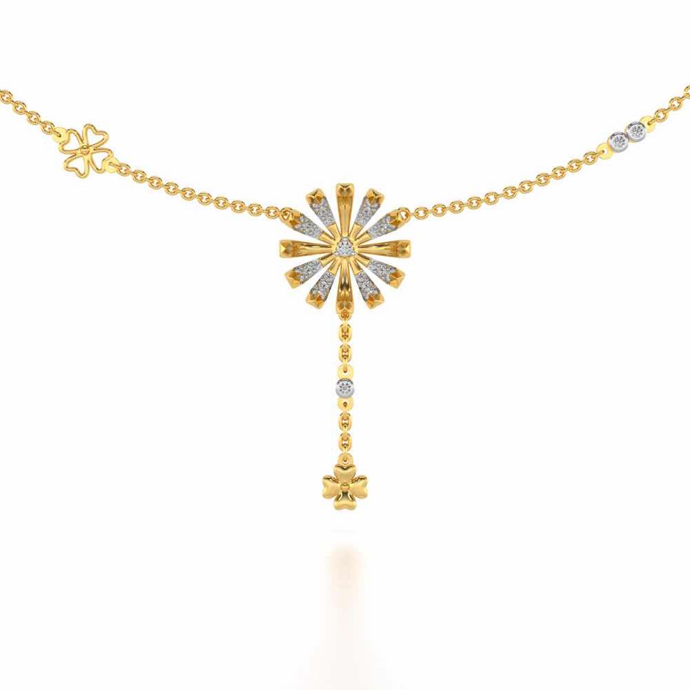 Happy Flower Silver Necklace