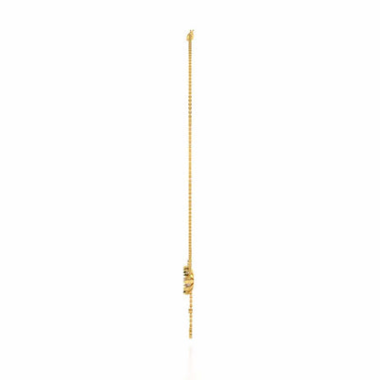 Happy Flower Silver Necklace - Yellow Gold - Image 4
