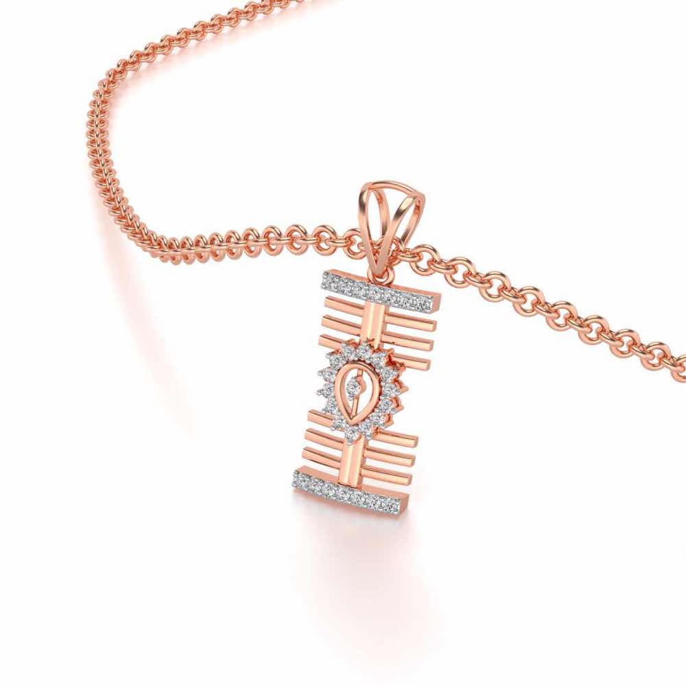 Haral Silver Pendant - Rose Gold - Image 2