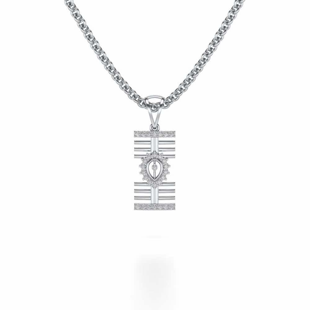 Haral Silver Pendant - White Gold - Image 1