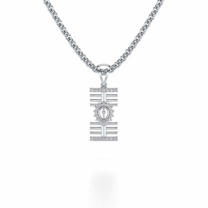 Haral Silver Pendant - White Gold - Image 1