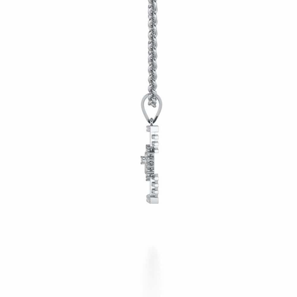 Haral Silver Pendant - White Gold - Image 3