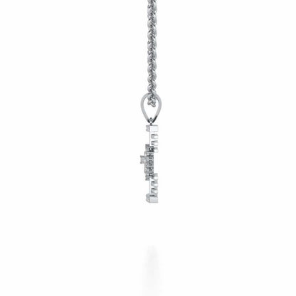 Haral Silver Pendant - White Gold - Image 3
