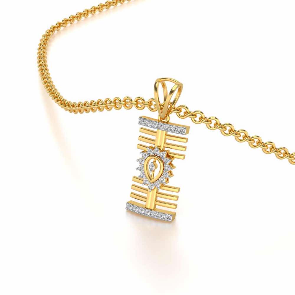 Haral Silver Pendant - Yellow Gold - Image 2