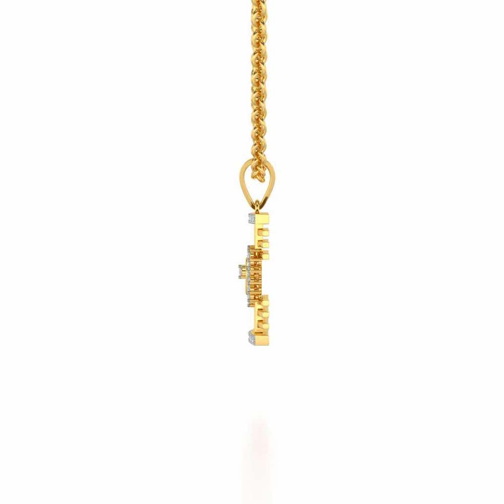 Haral Silver Pendant - Yellow Gold - Image 3