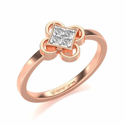 Harinakshi Silver Ring - Rose Gold - Image 1