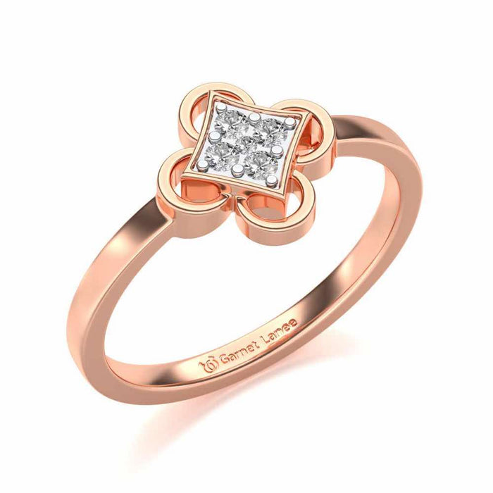 Harinakshi Silver Ring - Rose Gold - Image 1