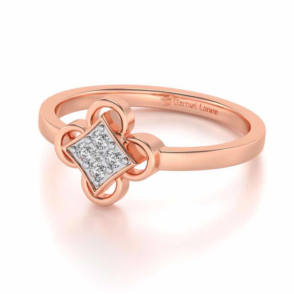 Harinakshi Silver Ring - Rose Gold - Image 2