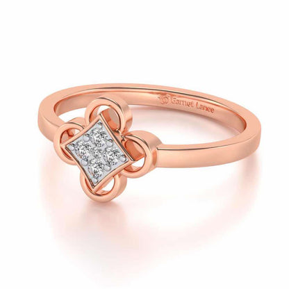 Harinakshi Silver Ring - Rose Gold - Image 2