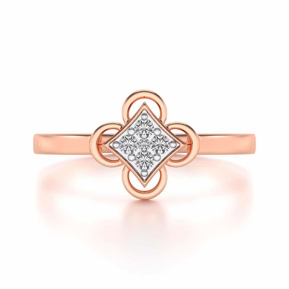 Harinakshi Silver Ring - Rose Gold - Image 4