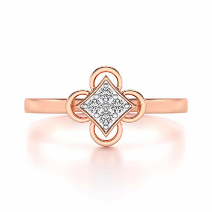 Harinakshi Silver Ring - Rose Gold - Image 4
