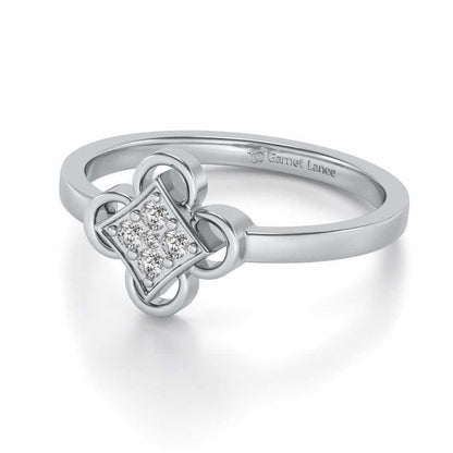 Harinakshi Silver Ring - White Gold - Image 2
