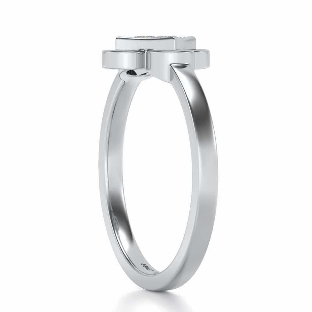 Harinakshi Silver Ring - White Gold - Image 3