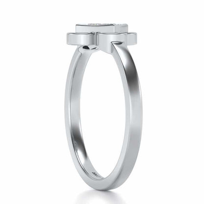 Harinakshi Silver Ring - White Gold - Image 3