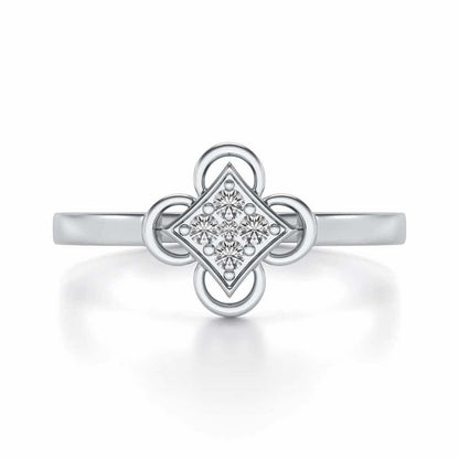 Harinakshi Silver Ring - White Gold - Image 4