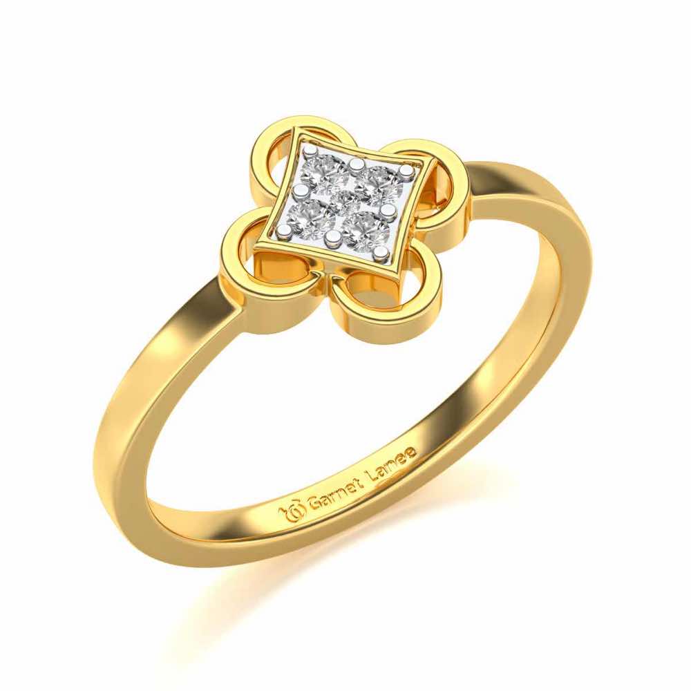 Harinakshi Silver Ring - Yellow Gold - Image 1